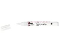 KREUL 16441 - Glass & Porcelain Pen Classic Fino, Blanco, Punta Estable, Ancho de Trazo Aprox. 1-2 mm, Pintura Opaca al Agua para Vidrio y Porcelana