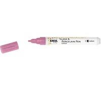 Kreul 16503 - Rotulador para vidrio y porcelana Purpurina rosada, ancho de trazo aprox. 1-3 mm, color semitransparente a base de agua con efecto purpurina, para vidrio, cerámica esmaltada y metal