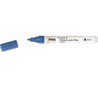 Kreul 16507 - Rotulador para vidrio y porcelana Azul purpurina, ancho de trazo aprox. 1-3 mm, color semitransparente a base de agua con efecto purpurina, para vidrio, cerámica esmaltada y metal