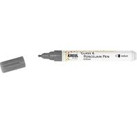 Kreul 16512 - Glass & Porcelain Pen Glitter antracita, ancho de trazo aprox. 1-3 mm, color semitransparente a base de agua con efecto de purpurina, para vidrio, cerámica esmaltada y metal