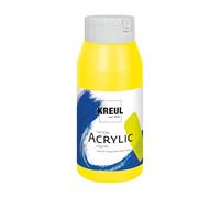 KREUL 17001 - Solo Goya Triton Pintura acrílica Amarillo Real Claro, Frasco 750 ml, Secado rápido y Mate, Pintura al Agua, Calidad Estudio, Uso versátil