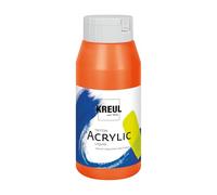 KREUL 17002 - Solo Goya Triton Pintura acrílica Naranja Verdadero, Frasco 750 ml, Secado rápido y Mate, Pintura al Agua, Calidad de Estudio, versátil, Buen Poder cubriente