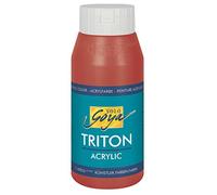 KREUL 17005-Solo Goya Tritón acrílica Rojo óxido, Frasco 750 ml, Secado rápido y Mate, Pintura al Agua, Calidad de Estudio, versátil, Buen Poder cubriente, Oxyd Red, 750