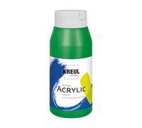 KREUL 17006 - Solo Goya Tritón Pintura acrílica Verde Permanente, Frasco 750 ml, Secado rápido y Mate, Pintura al Agua, Calidad de Estudio, versátil, Buen Poder cubriente