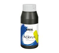 Kreul 17009 - Solo Goya Triton Pintura acrílica negra Frasco de 750 ml Secado rápido con aspecto mate Calidad de estudio Pintura al agua, versátil, opaca y económica