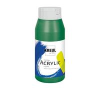 KREUL 17014-Solo Goya Triton acrílica Verde Hoja, Bote 750 ml, Secado rápido y Mate, Pintura al Agua, Calidad de Estudio, versátil, Buen Poder cubriente, Leaf Green, 7.7x8.2x19.5 cm, 750