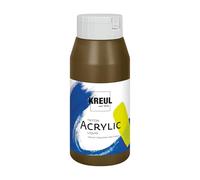 KREUL 17016-Solo Goya Tritón acrílica marrón Habana, Frasco 750 ml, Secado rápido y Mate, Pintura al Agua, Calidad de Estudio, versátil, Buen Poder cubriente, Brown, 7.8x8.2x19.5 cm, 750