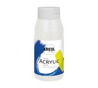 Kreul 17017 - Solo Goya Triton Pintura acrílica blanca Frasco de 750 ml Secado rápido con aspecto mate Calidad de estudio Pintura al agua, versátil, opaca y económica