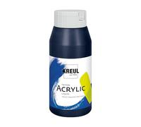 KREUL 17025 - Solo Goya Triton Pintura acrílica Azul Oscuro, Frasco 750 ml, Secado rápido y Mate, Pintura al Agua, Calidad de Estudio, Uso versátil
