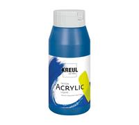 KREUL 17028-Solo Goya Triton acrílica Azul primario, Bote 750 ml, Secado rápido y Mate, Pintura al Agua, Calidad de Estudio, versátil, Buen Poder cubriente, Blue, 7.7x8.2x19.5 cm, 750