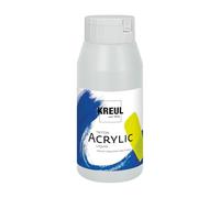 KREUL 17029 - Solo Goya Tritón Pintura acrílica Plata, Frasco 750 ml, Secado rápido y Mate, Pintura al Agua, Calidad Estudio, versátil, Buena cubrición