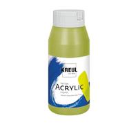 KREUL 17045 - Solo Goya Triton pintura acrílica verde oliva claro, bote 750 ml, secado rápido y mate, pintura al agua, calidad estudio, versátil, buen poder cubriente