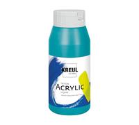 KREUL 17046 - Solo Goya Triton pintura acrílica azul turquesa, frasco 750 ml, secado rápido y mate, pintura al agua, calidad de estudio, uso versátil