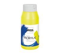 KREUL 17061 - Solo Goya Triton pintura acrílica amarillo fluorescente, bote 750 ml, secado rápido y mate, pintura al agua, calidad de estudio, uso versátil