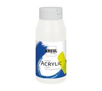 KREUL 17075 - Triton Líquido acrílico blanco titanio 750 ml, Pintura acrílica artística en calidad de estudio con un carácter ligeramente fluido, se seca con un acabado mate profundo