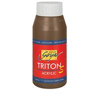 KREUL 17311-Solo Goya Triton S acrílica marrón Habana, Frasco 750 ml, Secado rápido con Efecto Brillo, Pintura al Agua, Calidad Estudio, Uso versátil, Brown, 750