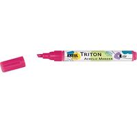 KREUL 17840 - Triton Acrylic marker edge, magenta, wedge-shaped tip, line thickness approx. 1 to 4 mm, water-based, acrylic marker for shaping paper, wood, stone and much more