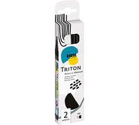 Kreul Triton Set de rotuladores textiles 1 - 4 mm White & Black 2 piezas