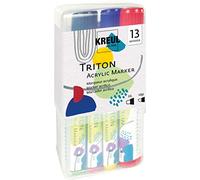 KREUL 17900 - Triton Acrylic Marker XXL + Edge Powerpack, rotuladores acrílicos de Base acuosa y Secado semimate para diseñar Papel, Madera, Piedra y Mucho más