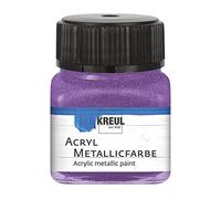 KREUL, 20 ml Glass in Lilac, Glamorous Acrylic Paint with Metallic Effect on Water-Based, Creamy Opaque, Quick-Drying and Waterproof