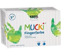 C. Kreul - Pintura de dedos Mucki 2316, vegana y lavable, colores brillantes, juego 6x150 ml