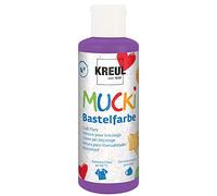 KREUL 24109 - Mucki Pintura para Manualidades para niños, 80 ml en Violeta, Pintura Infantil a Base de Agua, sin parabenos, sin Gluten, sin lactosa y Vegana, Lavable