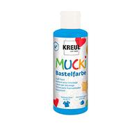 KREUL 24111 - Mucki Pintura para Manualidades para niños, 80 ml en Azul, Pintura Infantil a Base de Agua, sin parabenos, sin Gluten, sin lactosa y Vegana, Lavable