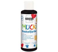 KREUL 24114 24114-Mucki Manualidades para niños, 80 ml en Negro, Pintura Infantil a Base de Agua, sin parabenos, sin Gluten, sin lactosa y Vegana, Lavable, Black