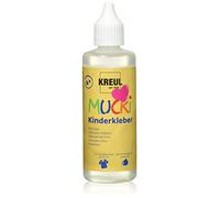 KREUL 24382 - Pegamento Infantil Mucki, Frasco 80 ml, Soluble en Agua, sin disolventes, sin PVC, Inodoro, de Uso Universal, sin parabenos, sin Gluten, sin lactosa, Vegano, Lavable