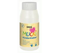 KREUL 24383 - Pegamento infantil Mucki Frasco de 750 ml Soluble en agua, sin disolventes, sin PVC, inodoro, versátil, sin parabenos, sin gluten, sin lactosa, vegano, lavable y transparente