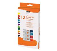 KREUL 26250 - El Greco Juego de 12 tubos de témpera de 12 ml Material básico para escolares, artistas y estudiantes