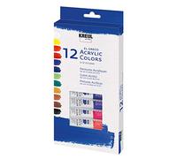 KREUL KREUL-28250 28250-Pintura, Brillante, acrílica Altamente pigmentada en Calidad de Estudio, pintable como Mantequilla, para Pintura pastosa, Multicolor, 12 x 12 ml (El Greco 28250)