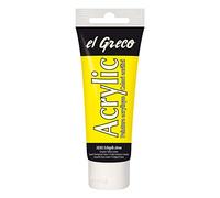KREUL 28302 - El Greco Acrílico, Tubo de 75 ml en Color limón, Pintura acrílica Brillante de Alta pigmentación en Calidad de Estudio, pintable como Mantequilla, para Pintura de empaste