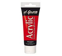 KREUL 28307 - El Greco Acrílico, Tubo de 75 ml en Rojo carmín, Pintura acrílica Brillante de Alta pigmentación en Calidad de Estudio, pintable como Mantequilla, para Pintura de empaste