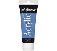 KREUL 28311 - El Greco Acrílico, tubo de 75 ml en azul claro, pintura acrílica brillante de alta pigmentación, de calidad de estudio, pintable como mantequilla, para pintura de empaste