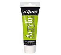 KREUL 28331 - El Greco Acrílico, tubo de 75 ml en verde bermellón claro, pintura acrílica brillante de alta pigmentación en calidad de estudio, pintable como mantequilla, para pintura de empaste