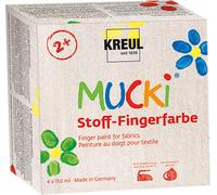 Kreul 28400 - Mucki luminous fabric - finger paint, 4 x 150 ml (Importación USA)