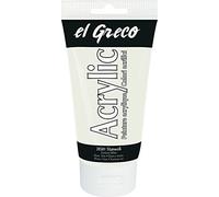 Kreul 28501 - Pintura acrílica El Greco Tubo de 150 ml Blanco Titanio Brillante, pintura rica en pigmentos, calidad de estudio, para pintar a la pastosa.