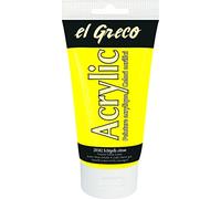 KREUL 28502-El Greco, Tubo de 150 ml en Color limón, acrílica Brillante de Alta pigmentación en Calidad de Estudio, pintable como Mantequilla, para Pintura de empaste, Lemon Yellow, Standard, 150