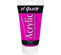 KREUL 28509 - El Greco Acrílico, tubo de 150 ml en magenta, pintura acrílica brillante de alta pigmentación en calidad de estudio, pintable como mantequilla, para pintura de empaste