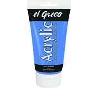 KREUL 28511 - El Greco Acrílico, tubo de 150 ml en azul claro, pintura acrílica brillante de alta pigmentación en calidad de estudio, pintable como mantequilla, para pintura de empaste