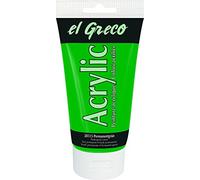 KREUL 28515-El Greco, Tubo de 150 ml en Verde acrílica Brillante de Alta pigmentación en Calidad de Estudio, pintable como Mantequilla, para Pintura pastosa, Permanent Green, 150