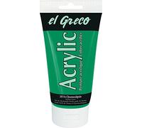 KREUL 28516-El Greco, Tubo de 150 ml en Verde Cromo, acrílica Brillante de Alta pigmentación en Calidad de Estudio, pintable como Mantequilla, para Pintura de empaste, Chrome Oxide Green, 150
