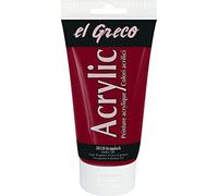 KREUL 28528 - El Greco Acrílico, tubo de 150 ml en laca granate, pintura acrílica brillante de alta pigmentación en calidad de estudio, pintable como mantequilla, para pintura de empaste