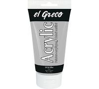 KREUL 28550 - El Greco Acrílico, tubo de 150 ml en plata, pintura acrílica brillante de alta pigmentación en calidad de estudio, pintable como mantequilla, para pintura pastosa