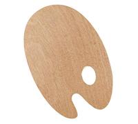 KREUL 41800 - Solo Goya Paleta ovalada de madera de haya Tamaño aprox. 20 x 30 cm Espesor 5 mm, 3 capas de madera encoladas