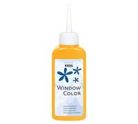 KREUL 42705 - Window Colour amarillo dorado 80 ml, pintura al agua para ventanas, con superficie texturada, para cristales, espejos, azulejos y otras superficies lisas