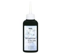 KREUL 42774 - Pintura para contorno de ventanas Negro Frasco de 80 ml Para una mejor delineación del patrón Para superficies lisas (vidrio, espejo, azulejos)