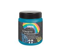 KREUL 43105 - Pintura callejera Streety en azul zapatilla 200 ml, tiza líquida lavable para pintar con brocha o rodillo, tiza callejera líquida, vegana