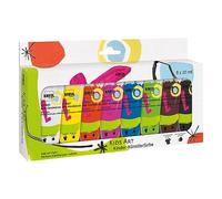 KREUL 43360 - Kids Art Pintura artística para niños, 8 colores brillantes para manualidades en tubos de 20 ml cada uno, vegana, se seca rápidamente, para niños a partir de 6 años